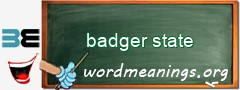 WordMeaning blackboard for badger state